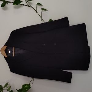 DKNY Double Breasted Long Blazer - Black